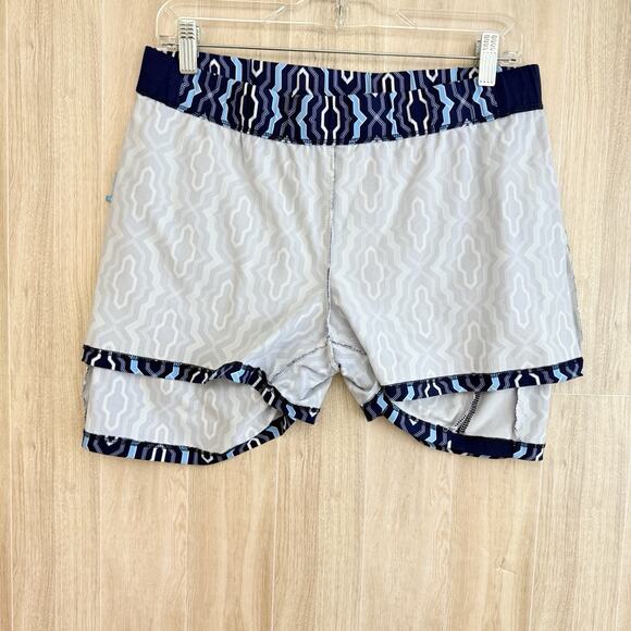 J Mclaughlin Skort Catalina Cloth Skirt Size M Blue White Geometric Print Sport - Picture 12 of 12